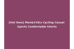 [Hot Item] Men's Cycling Casual Sports Comfortable Shorts