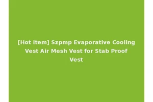 [Hot Item] Szpmp Evaporative Cooling Vest Air Mesh Vest for Stab Proof Vest