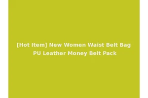 [Hot Item] New Women Waist Belt Bag PU Leather Money Belt Pack