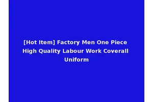 [Hot Item] Factory Men One Piece High Quality Labour Work Coverall Uniform