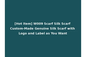 [Hot Item] W009 Scarf Silk Scarf Custom-Made Genuine Silk Scarf with Logo and Label as You Want