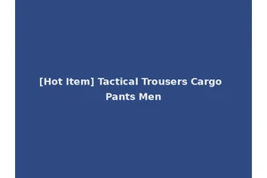 [Hot Item] Tactical Trousers Cargo Pants Men