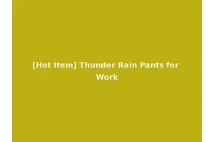 [Hot Item] Thunder Rain Pants for Work