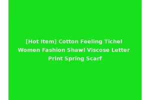 [Hot Item] Cotton Feeling Tichel Women Fashion Shawl Viscose Letter Print Spring Scarf