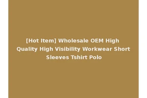 [Hot Item] Wholesale OEM High Quality High Visibility Workwear Short Sleeves Tshirt Polo