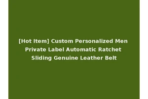 [Hot Item] Custom Personalized Men Private Label Automatic Ratchet Sliding Genuine Leather Belt