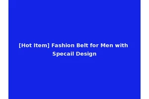 [Hot Item] Fashion Belt for Men with Specail Design