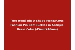[Hot Item] Big D Shape Men's Fashion Pin Belt Buckles in Antique Brass Color (45mmX46mm)