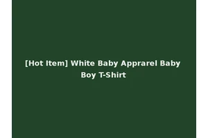 [Hot Item] White Baby Apprarel Baby Boy T-Shirt