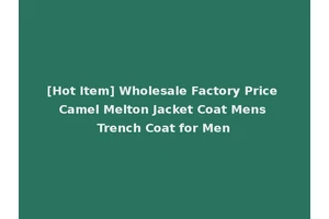 [Hot Item] Wholesale Factory Price Camel Melton Jacket Coat Mens Trench Coat for Men