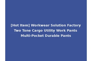 [Hot Item] Workwear Solution Factory Two Tone Cargo Utility Work Pants Multi-Pocket Durable Pants