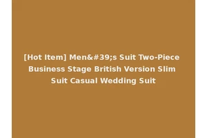[Hot Item] Men's Suit Two-Piece Business Stage British Version Slim Suit Casual Wedding Suit