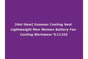 [Hot Item] Summer Cooling Vest Lightweight Men Women Battery Fan Cooling Workwear Tc11102