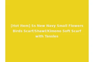[Hot Item] Ss New Navy Small Flowers Birds Scarf/Shawl/Kimono Soft Scarf with Tassles