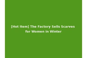 [Hot Item] The Factory Sells Scarves for Women in Winter