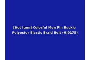 [Hot Item] Colorful Men Pin Buckle Polyester Elastic Braid Belt (HJ0175)