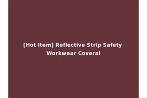[Hot Item] Reflective Strip Safety Workwear Coveral