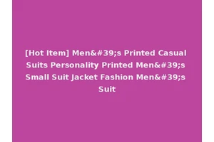 [Hot Item] Men's Printed Casual Suits Personality Printed Men's Small Suit Jacket Fashion Men's Suit