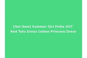 [Hot Item] Summer Girl Polka DOT Red Tutu Dress Cotton Princess Dress