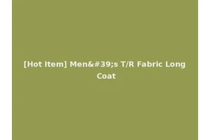 [Hot Item] Men's T/R Fabric Long Coat