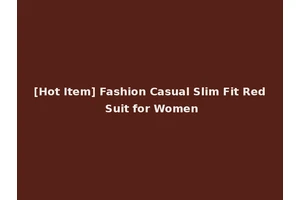 [Hot Item] Fashion Casual Slim Fit Red Suit for Women