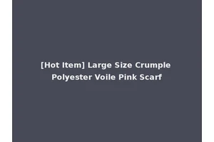[Hot Item] Large Size Crumple Polyester Voile Pink Scarf