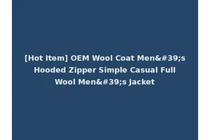 [Hot Item] OEM Wool Coat Men's Hooded Zipper Simple Casual Full Wool Men's Jacket