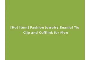 [Hot Item] Fashion Jewelry Enamel Tie Clip and Cufflink for Men