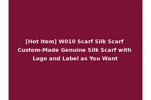 [Hot Item] W010 Scarf Silk Scarf Custom-Made Genuine Silk Scarf with Logo and Label as You Want
