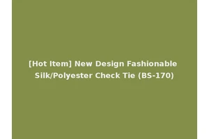 [Hot Item] New Design Fashionable Silk/Polyester Check Tie (BS-170)