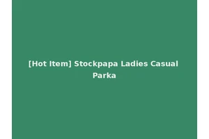 [Hot Item] Stockpapa Ladies Casual Parka