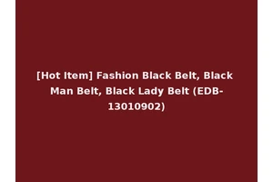 [Hot Item] Fashion Black Belt, Black Man Belt, Black Lady Belt (EDB-13010902)