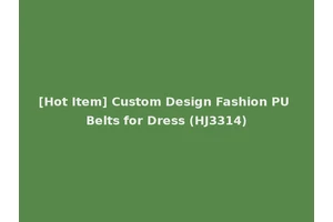 [Hot Item] Custom Design Fashion PU Belts for Dress (HJ3314)