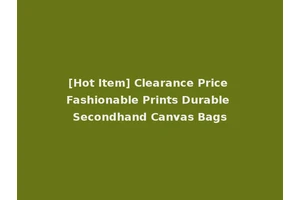 [Hot Item] Clearance Price Fashionable Prints Durable Secondhand Canvas Bags