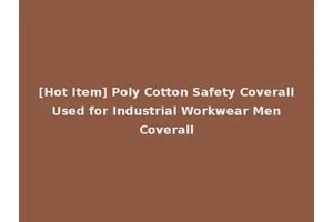 [Hot Item] Poly Cotton Safety Coverall Used for Industrial Workwear Men Coverall