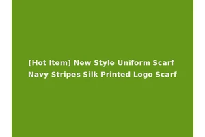 [Hot Item] New Style Uniform Scarf Navy Stripes Silk Printed Logo Scarf