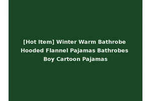 [Hot Item] Winter Warm Bathrobe Hooded Flannel Pajamas Bathrobes Boy Cartoon Pajamas
