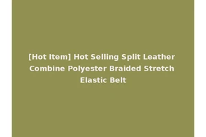 [Hot Item] Hot Selling Split Leather Combine Polyester Braided Stretch Elastic Belt