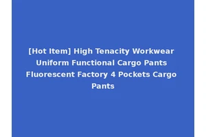 [Hot Item] High Tenacity Workwear Uniform Functional Cargo Pants Fluorescent Factory 4 Pockets Cargo Pants