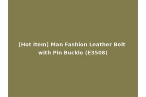 [Hot Item] Man Fashion Leather Belt with Pin Buckle (E3508)