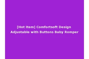 [Hot Item] Comfortsoft Design Adjustable with Buttons Baby Romper