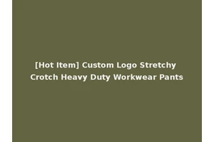 [Hot Item] Custom Logo Stretchy Crotch Heavy Duty Workwear Pants