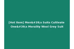 [Hot Item] Men's Suits Cultivate One's Morality Wool Grey Suit