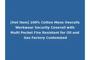 [Hot Item] 100% Cotton Mens Overalls Workwear Security Coverall with Multi Pocket Fire Resistant for Oil and Gas Factory Customized
