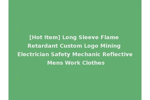 [Hot Item] Long Sleeve Flame Retardant Custom Logo Mining Electrician Safety Mechanic Reflective Mens Work Clothes