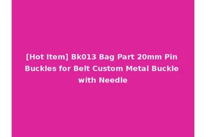[Hot Item] Bk013 Bag Part 20mm Pin Buckles for Belt Custom Metal Buckle with Needle