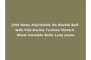 [Hot Item] Adjustable No Buckle Belt with Flat Buckle Fashion Stretch Waist Invisible Belts Lady Jeans