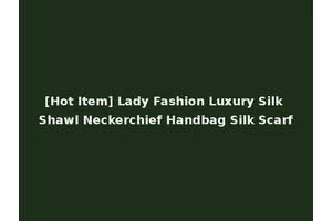 [Hot Item] Lady Fashion Luxury Silk Shawl Neckerchief Handbag Silk Scarf