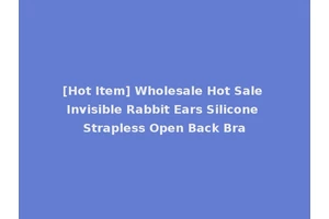 [Hot Item] Wholesale Hot Sale Invisible Rabbit Ears Silicone Strapless Open Back Bra