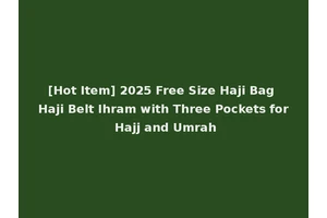 [Hot Item] 2025 Free Size Haji Bag Haji Belt Ihram with Three Pockets for Hajj and Umrah